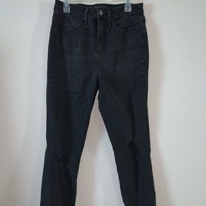 Wild Fable Black Highwaisted Distressed Jeans